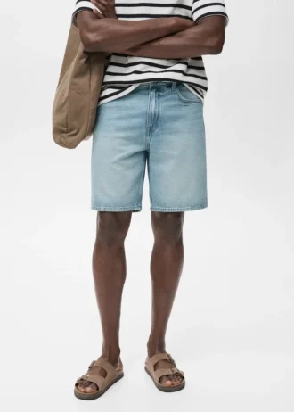 Short en denim coupe classique