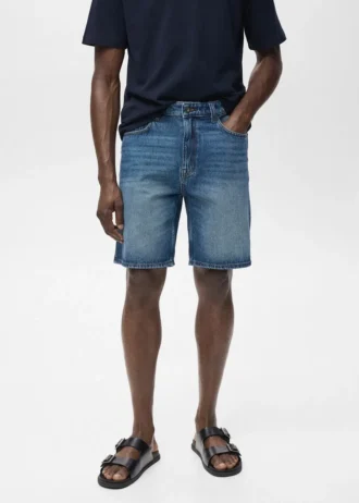 Short en denim coupe classique
