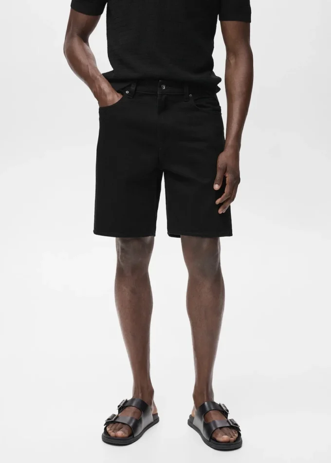 Short en denim coupe classique