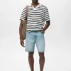 Short en denim coupe classique