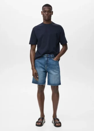 Short en denim coupe classique