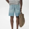 Short en denim coupe classique
