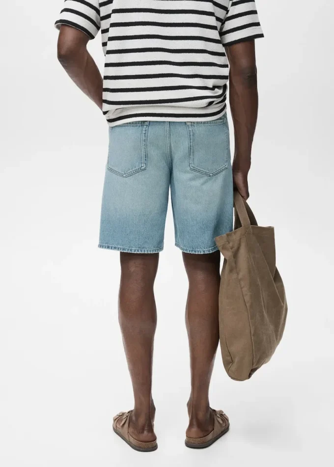 Short en denim coupe classique