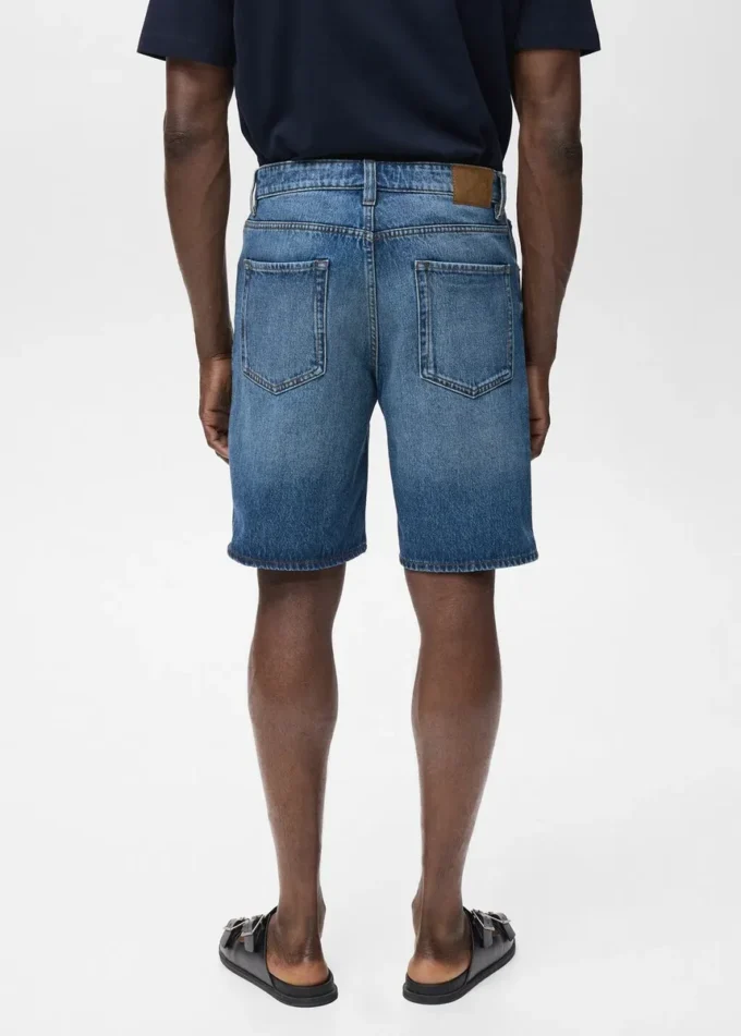 Short en denim coupe classique