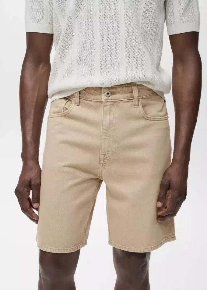 Short en denim coupe classique