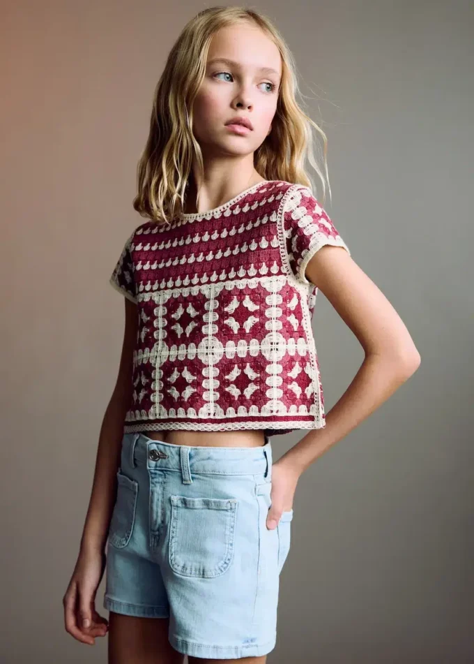 Short en denim coupe droite Short en denim coupe droite