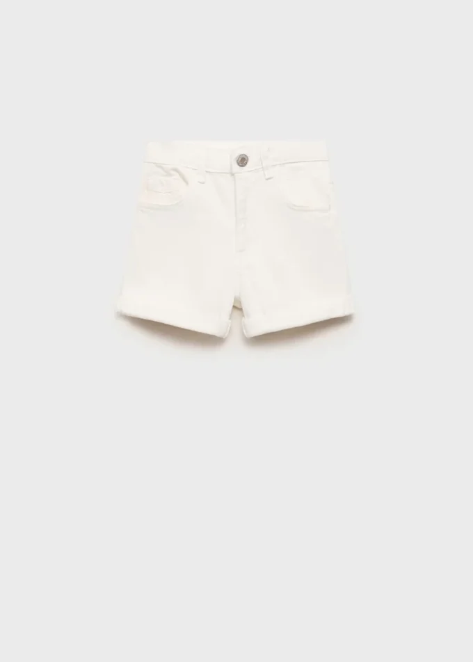 Short en denim coupe droite Short en denim coupe droite