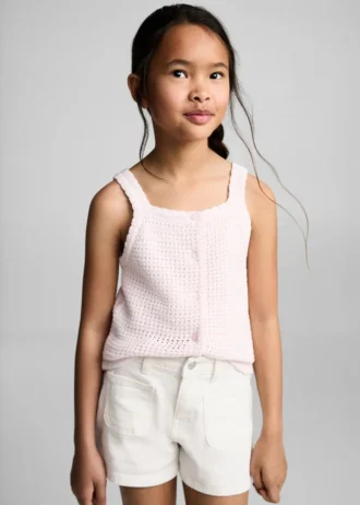 Short en denim coupe droite