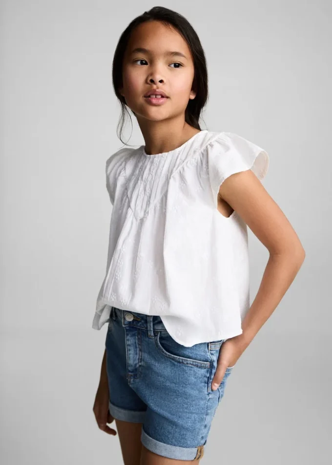 Short en denim coupe droite Short en denim coupe droite
