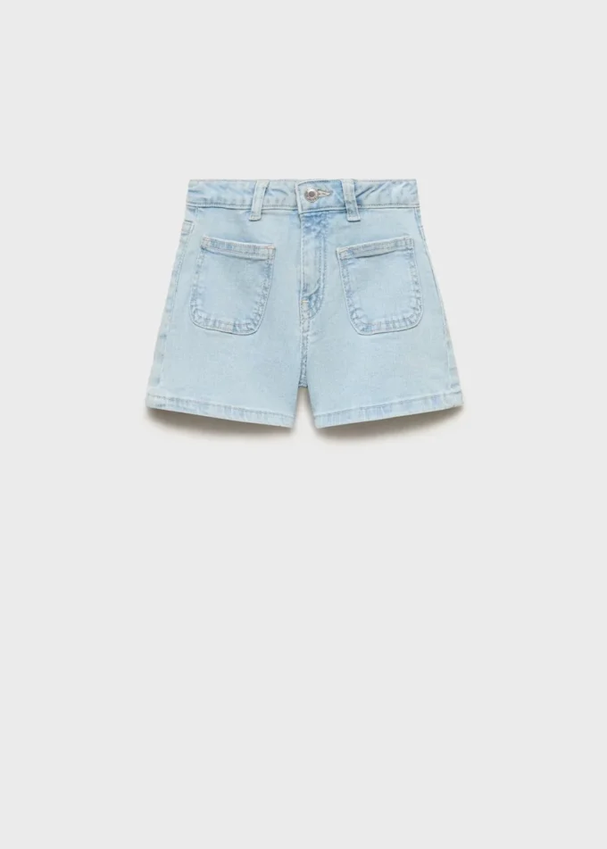 Short en denim coupe droite Short en denim coupe droite
