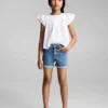 Short en denim coupe droite Short en denim coupe droite