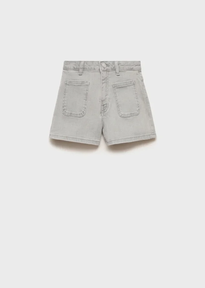 Short en denim coupe droite Short en denim coupe droite