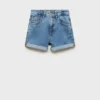 Short en denim coupe droite Short en denim coupe droite