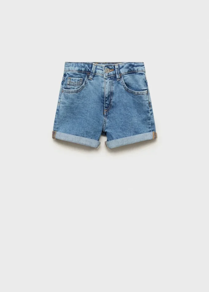 Short en denim coupe droite Short en denim coupe droite