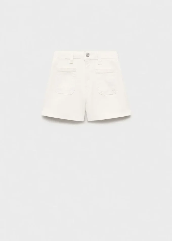 Short en denim coupe droite Short en denim coupe droite