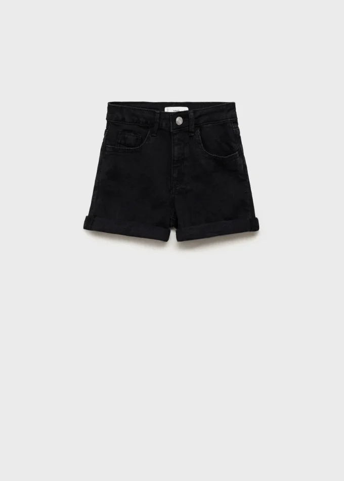 Short en denim coupe droite Short en denim coupe droite