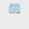 Short en denim à ourlet effiloché Short en denim à ourlet effiloché