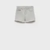 Short en denim à ourlet effiloché Short en denim à ourlet effiloché