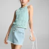 Short en denim à ourlet effiloché Short en denim à ourlet effiloché