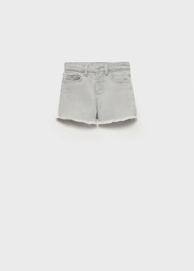 Short en denim à ourlet effiloché Short en denim à ourlet effiloché