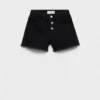 Short en denim à ourlet effiloché