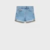 Short en denim à revers Short en denim à revers