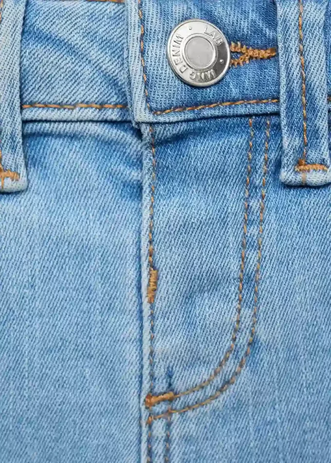 Short en denim à revers Short en denim à revers