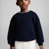 Short en denim à taille paperbag