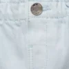 Short en denim à taille paperbag