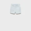 Short en denim à taille paperbag