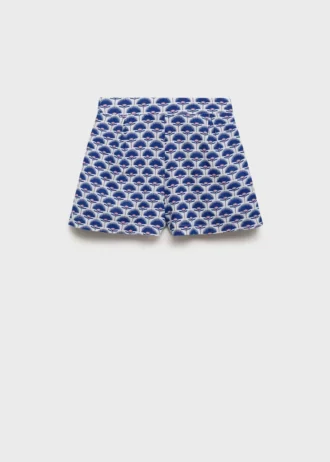 Short en lin imprimé