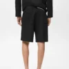 Short en lin mélangé avec taille élastique