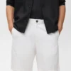 Short en lin mélangé avec taille élastique
