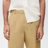 Short en lin mélangé avec taille élastique Short en lin mélangé avec taille élastique