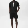 Short en maille structurée