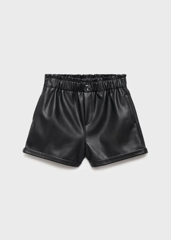 Short en simili cuir