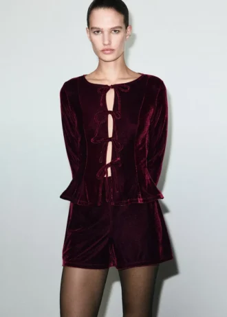 Short en velours