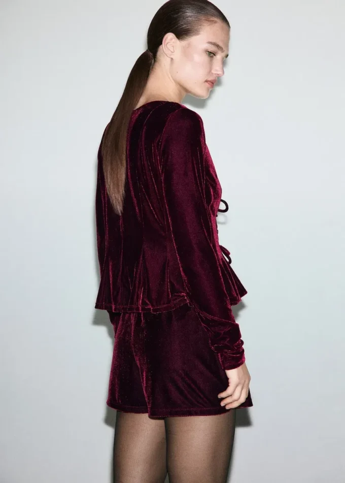 Short en velours