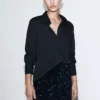 Short en velours à paillettes