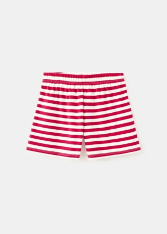 Short rayé côtelé