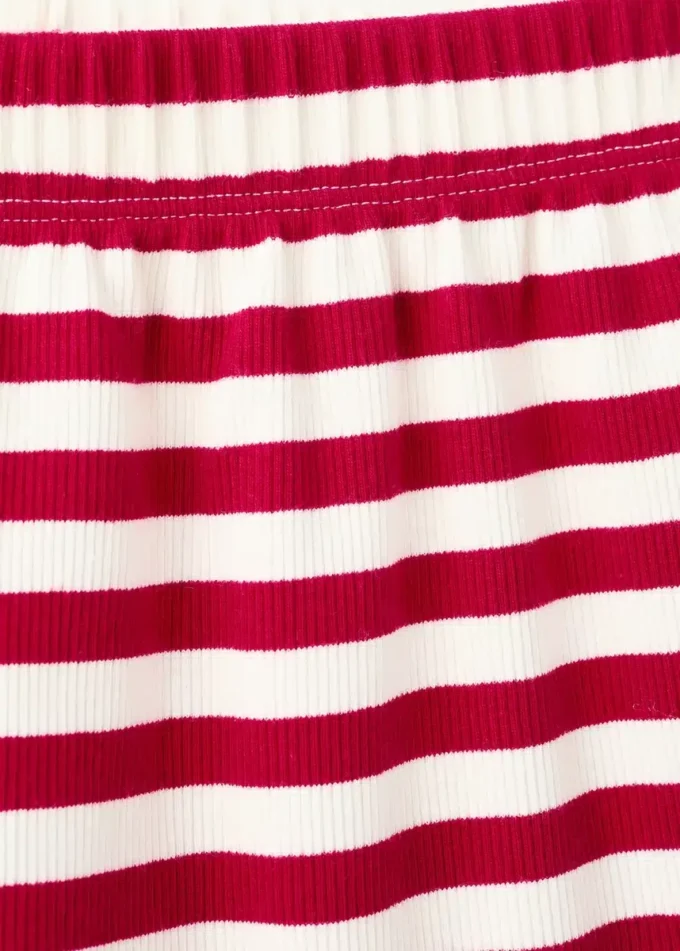 Short rayé côtelé