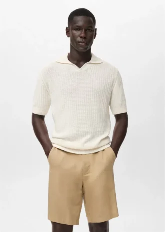 Structure polo 100 % coton tricoté