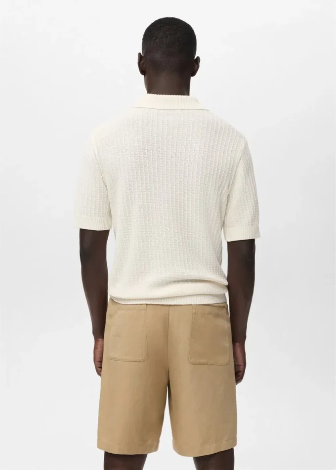 Structure polo 100 % coton tricoté