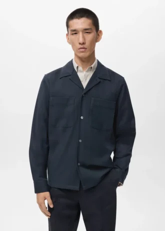Surchemise coupe classique avec poche