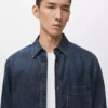 Surchemise en denim à poche