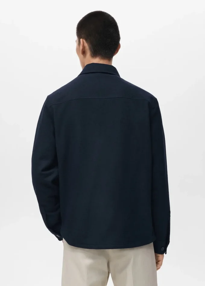 Surchemise en laine avec poches