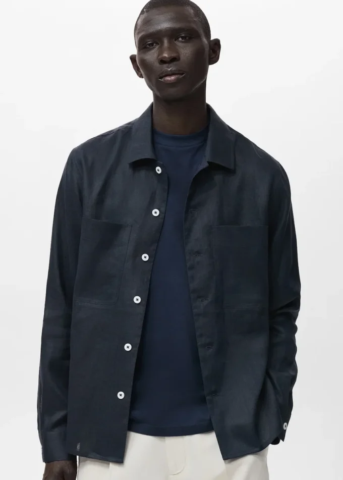 Surchemise légère 100 % lin
