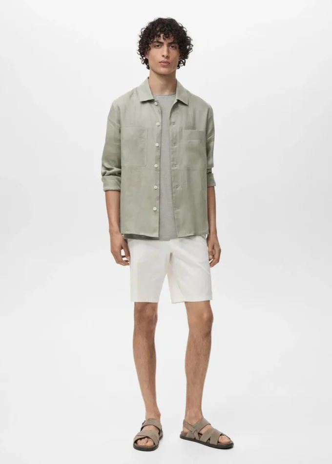 Surchemise légère 100 % lin