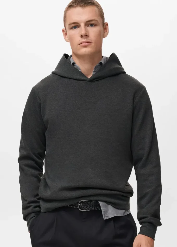 Sweat à capuche coupe classique