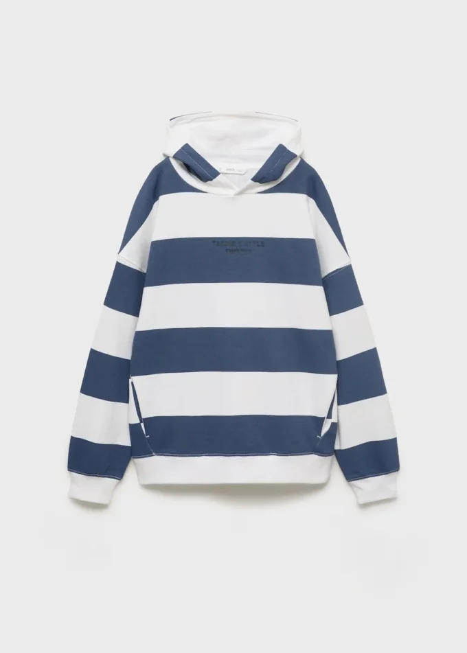 Sweat à capuche rayé